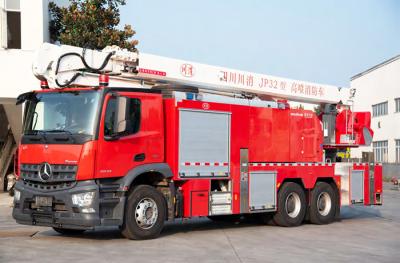 Carro de bombeiros aéreo da torre de água de Mercedes Benz 32m com água 7T e espuma