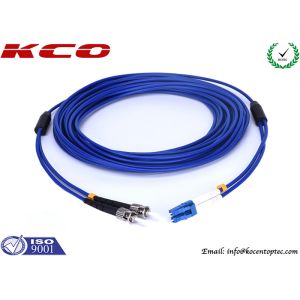 SC LC FC ST DIN MU E2K Armored Single Mode Fiber Optic Patch Cables For Indoor FTTH