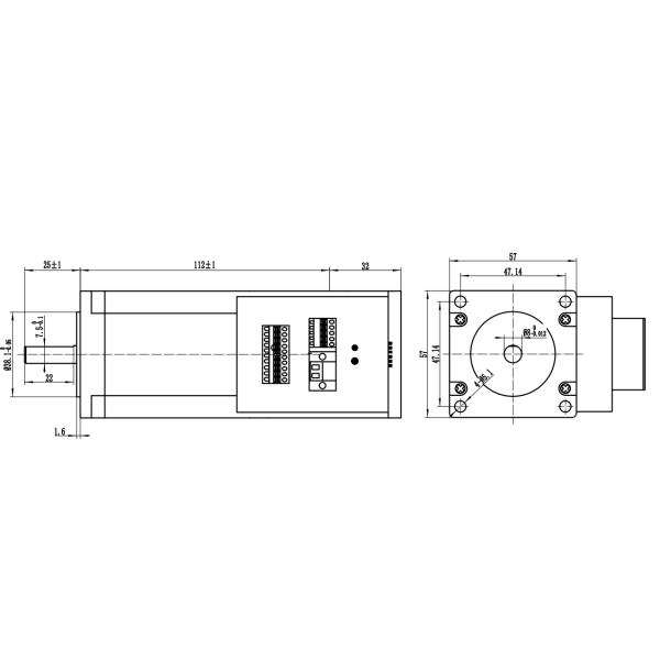 Мотор Cnc Nema 23 JSS57P3N Stepper с построенный в маршрутизаторе кривой водителя 3N.M 1000 Rpm 4.2A