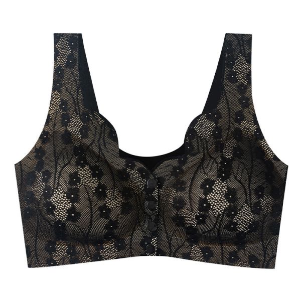2025 New Arrival Front Closure Bra for Women Lace Seamless Women Sporty Wire Free Middle Age Ladies Women Bra