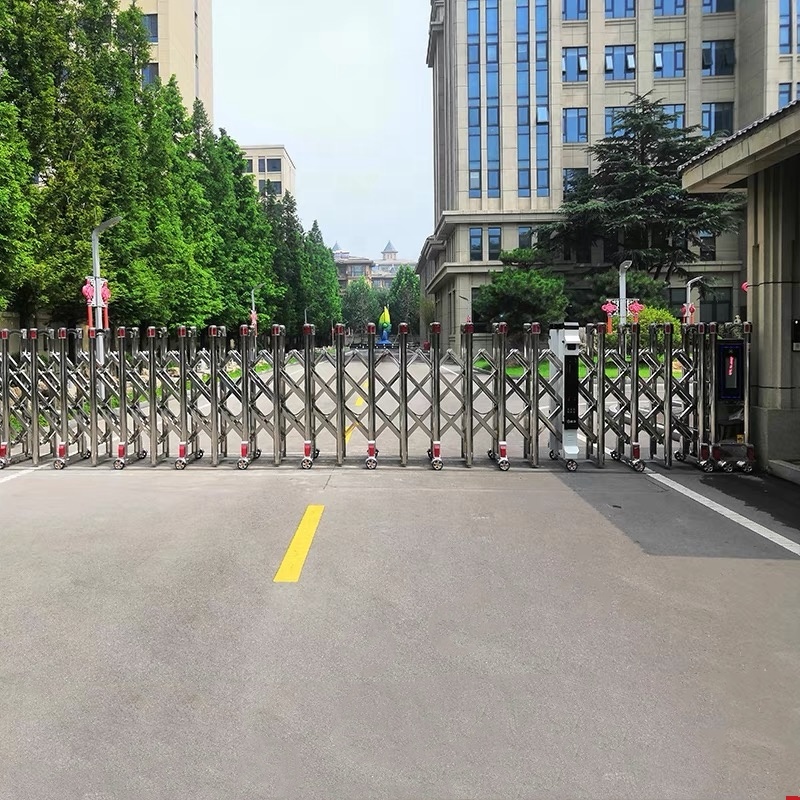 Automatic Retractable Stainless Steel Security Folding Sliding Door for Entry & Outdoor Use for Courtyard Apartment Hotel