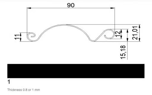 Shutter Patti Door Frame Forming Machine Aluminium Profile