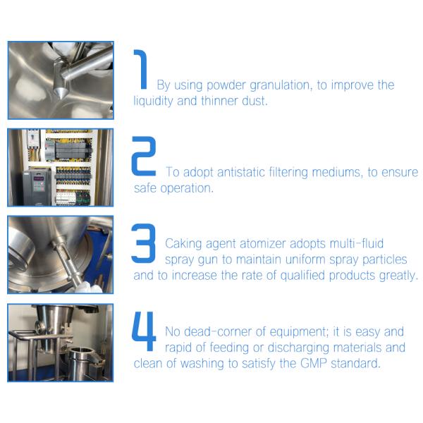 FL Series Vertical Fluid Bed Dryer And Granulator