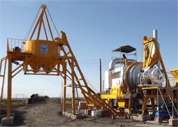 1000kgs Asphalt Output Mobile Asphalt Drum Mix Plant , 20TPH Asphalt Concrete Plant