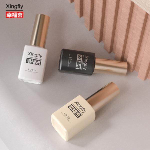 16ml Gel Polish Square Bottle Gel Nail Polishes UV Glass Bottle With Brush Cap