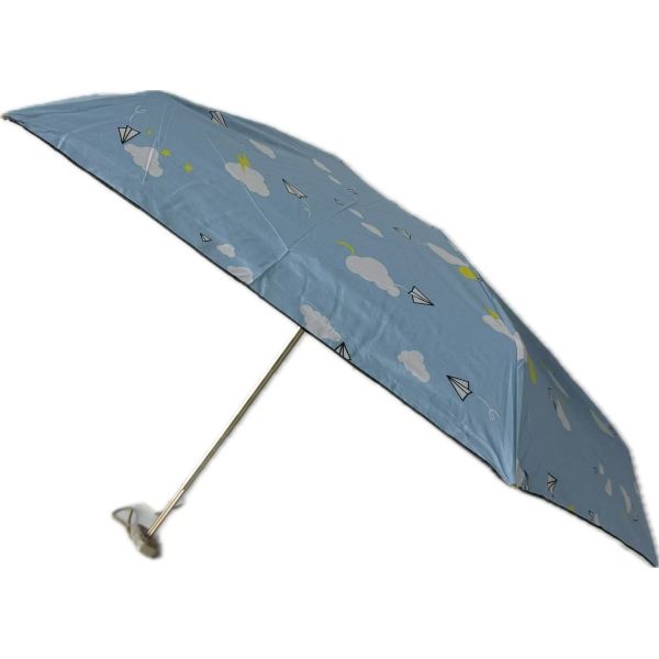Classic Windproof 5-Fold Manual Umbrella, Black Coated Canopy, Business Gift with Custom Printing