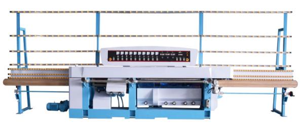 Miter Glass Glass Edging Machine With Air Polishing / Electrical Rail Lift System