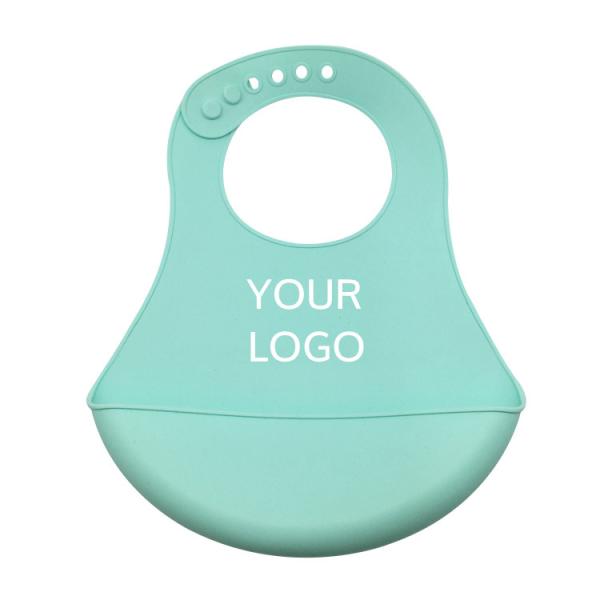 Amazon Best Selling Bpa Free Easily Wipes Clean Waterproof Anti-bacterial Silicone Baby Drool Bib Best Gift For Baby