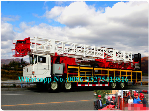 Red Pile Drilling Machine Water Well Drilling Truck ZJ10 / 900CZ 1000m Drilling Depth