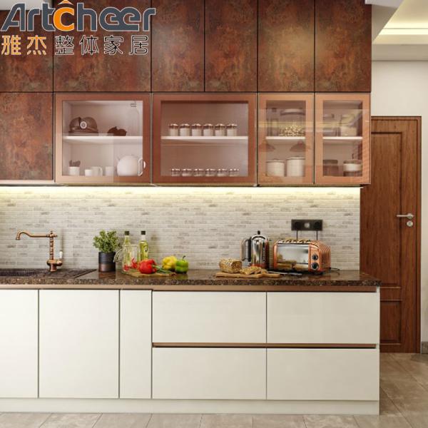 Solid Wooden Kitchen Cabinets With Kitchen Pantry Cupboards American Style Luxury Design