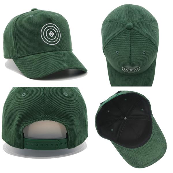 Personalize Your 5-Panel Baseball Cap Corduroy Fabric With 6 Eyelets Embroidery Logo