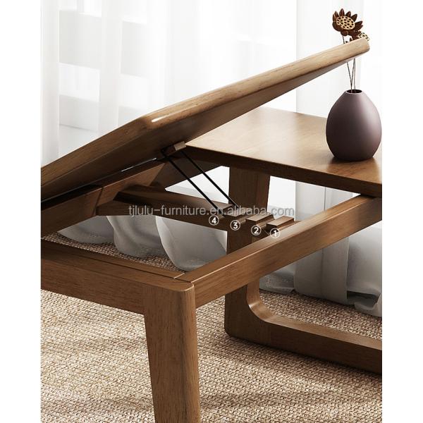 Customize Wooden Side Table for Learning and Living Room Furniture without Folded in Natural Color