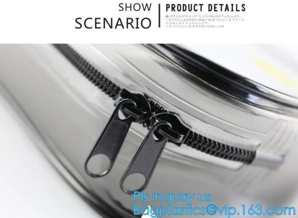 transparent pvc easy take away travel use toothbrush bag, printed zipper PVC Travel Bag For Toothbrush, travel pvc toile
