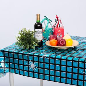 Elegant Rectangle Laser Pet Film Disco Tablecloth Shiny Style for Parties