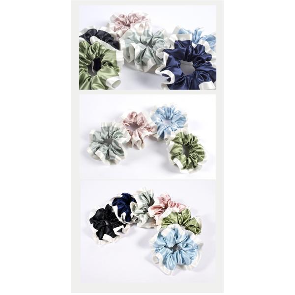 100% Pure Mulberry Silk Scrunchies For Women Soft Silk Hair Scrunchies For Women Prevents Hair From Frizzing And Damage