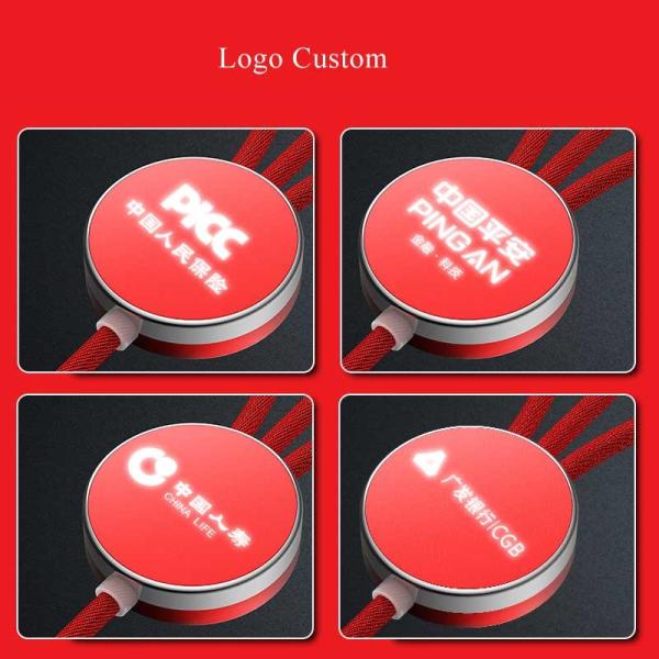 Fast Chargre OD 3mm Fabric Braided USB Cable 3 In 1 Promotional Gifts