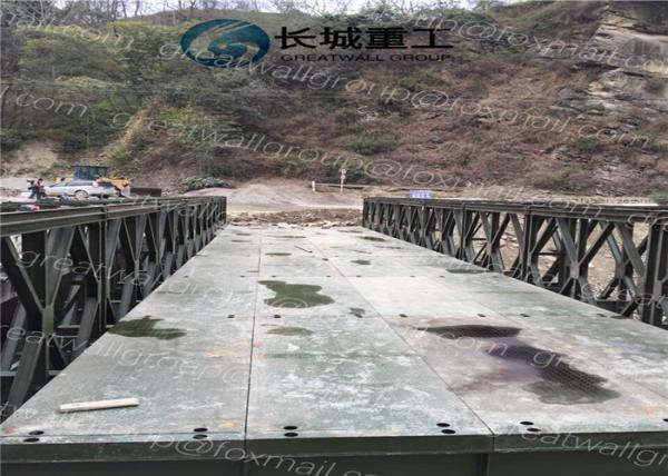 Second Reinforced 200 Bailey Steel Truss Bridge , Portable Steel Bridge