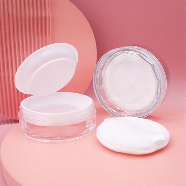 Unique and customizable cosmetic packaging for loose powder with flower and marble craft design