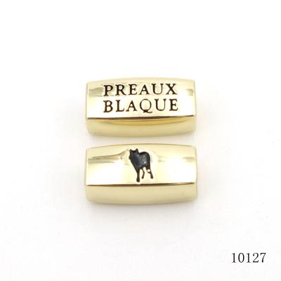 Gold Plated Metal Alloy Beads Shiny Enamel Spacer Beads Rectangular