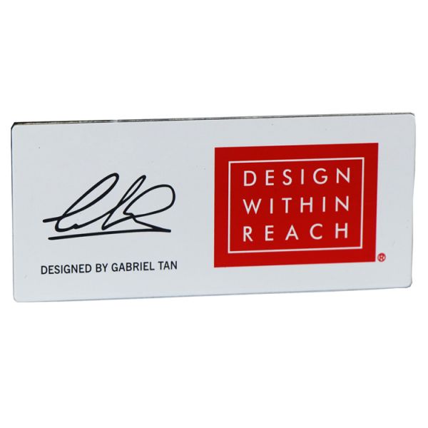 Aluminum Nameplate Flat Printing White Custom Product Content With Adhesive Backing