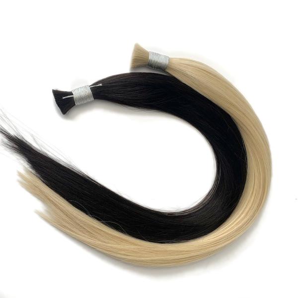 100% Remy Unprocessed Virgin Indian Hair Bulk Products Blond Natural Straight Russian