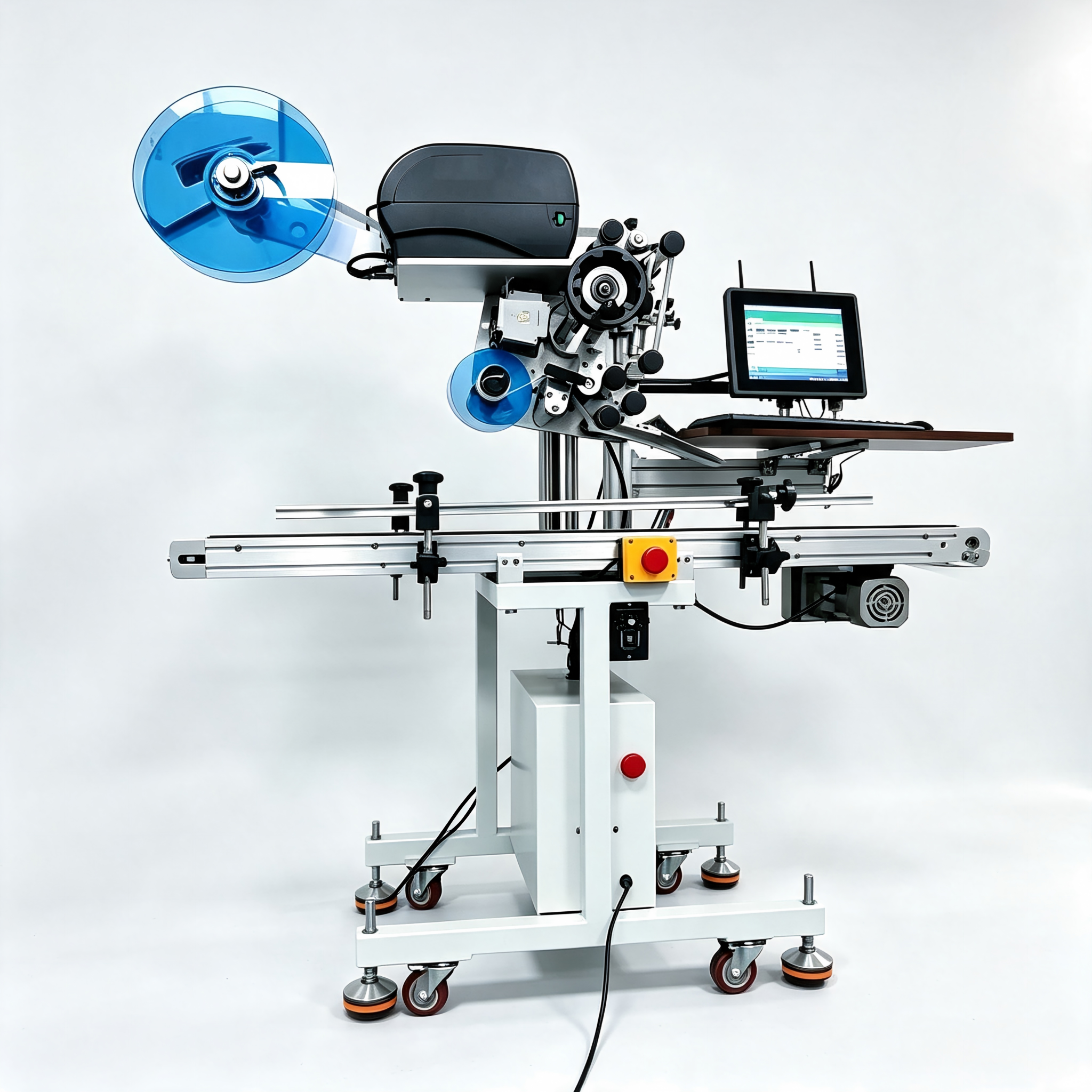 High Speed Auto Top Labeling Machine for Boxes / Trays / Flat Products