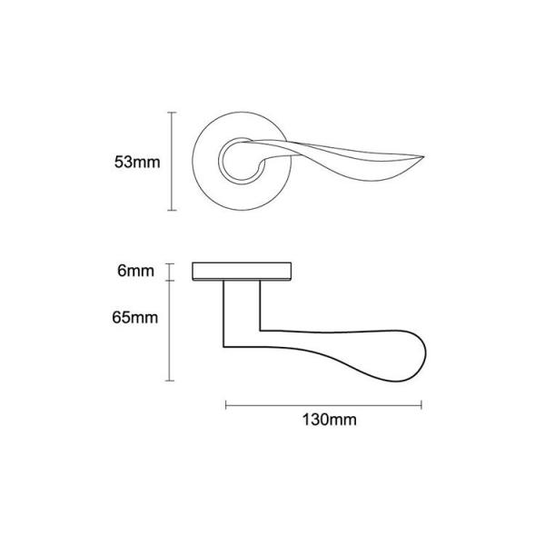 CE/ANSI modern entryway door handle for interior/exterior doors