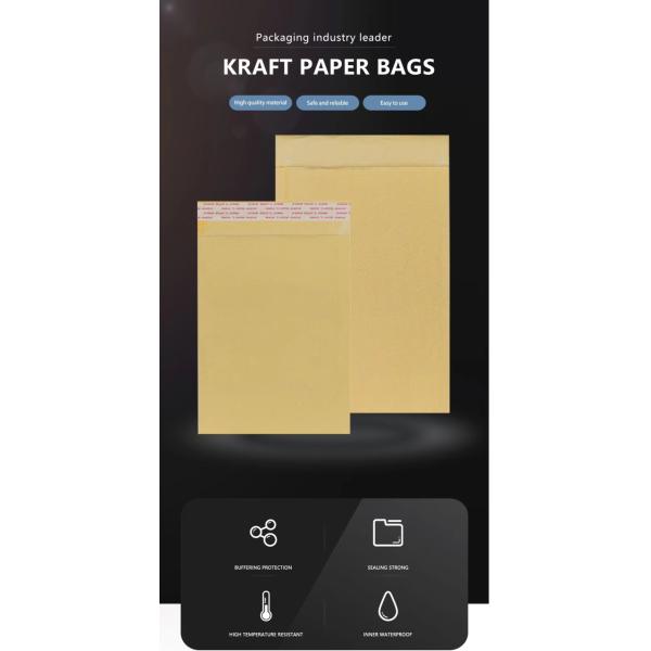 Bolsas Kraft personalizadas de una sola capa Bolsas de embalaje de papel Kraft resistentes al polvo y al agua