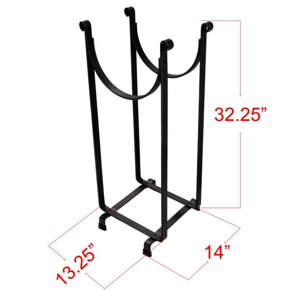 6 Foot Rectangular Welded Firewood Rack Holder Steel Wood Storage Racks