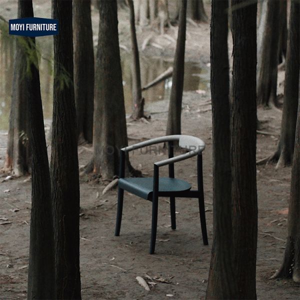 Home Furniture Custom Black Color Solid White Ash Wood Dining Coffee Chair Wooden Restaurant Chairs with Wood Legs