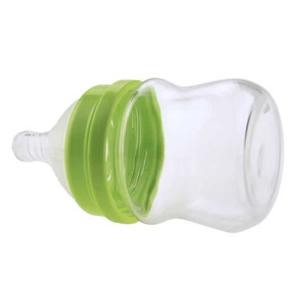 80ml Baby Feeding Bottle BPA Free  Glass Breastfeeding Bottles For Newborn Silicone