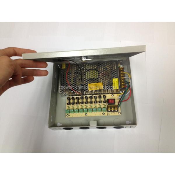 Output Current 10A CCTV Security Camera Power Supply Box Distribution 12V 9CH 18CH Ports