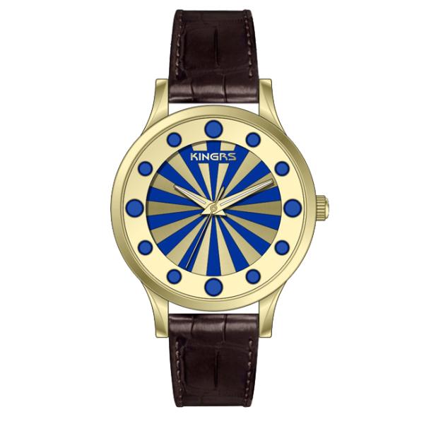 Waterproof Genuine Leather Quartz Watch Alloy Case For Ladies 3ATM