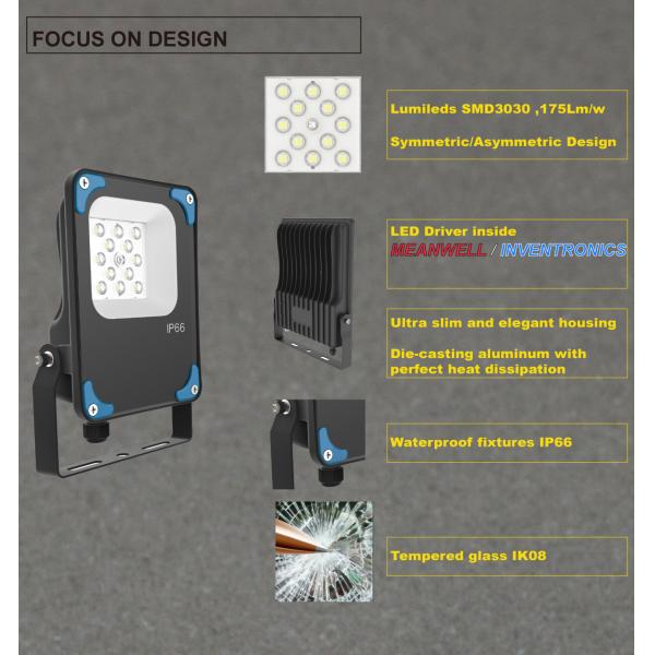 Ультра тонкие прожекторы СИД ИП66 300В на открытом воздухе освещают Меанвелл/водителя Инвентроникс
