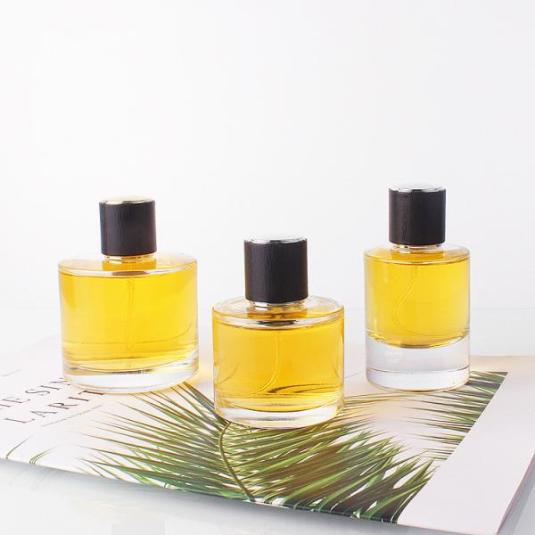 50ml 100ml Cylindrical Transparent Glass Perfume Spray Bottle Cosmetics Sub Bottle Glass Perfume Bottle
