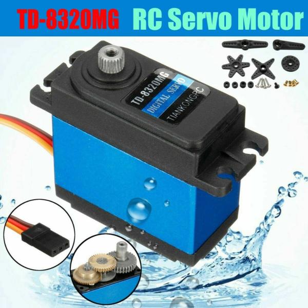TIANKONGRC TD-8320MG 20KG Waterproof Metal Gear High Torque Digital Servo Motor for RC Hobby Crawler, Truck, Car, Boats, Robots