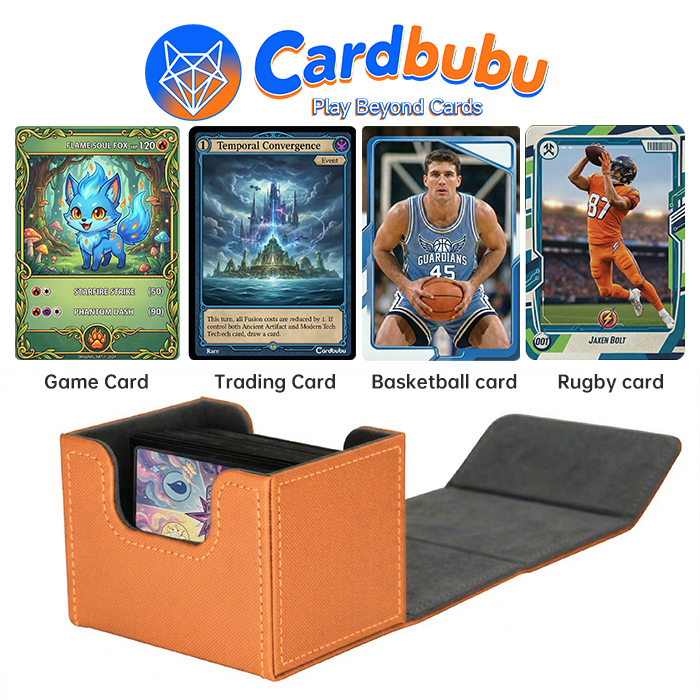 Custom PU Leather Deck Box for 100  Double Sleeved Cards  Soft Flannel Interior Trading Card Case for MTG Yugioh  TCG Games