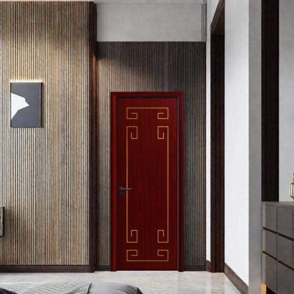 Termite Proof High Durability WPC Hollow Door Embossed Surface Treatment