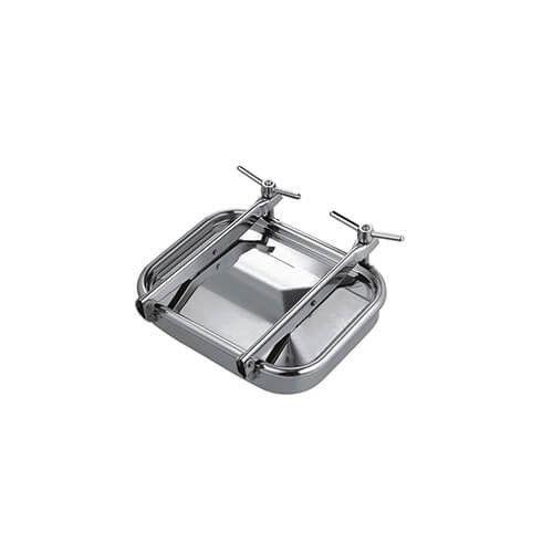 Rectangular Low Pressure Stainless Steel Access Covers Single Arm 304 316 Tank Manway