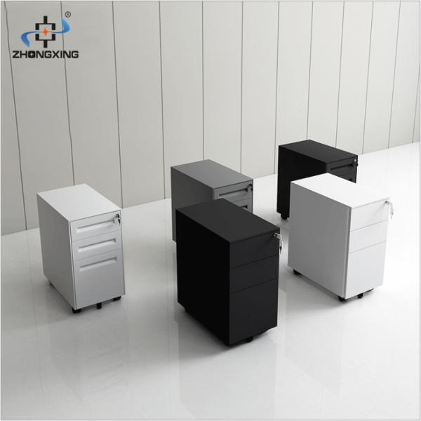 0.6mm White 3 Drawer Lateral File Cabinet With Lock Modern