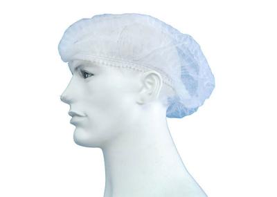 Non Woven Material Disposable Surgeon Cap Hair Nets Lightweight 10gsm Thickness