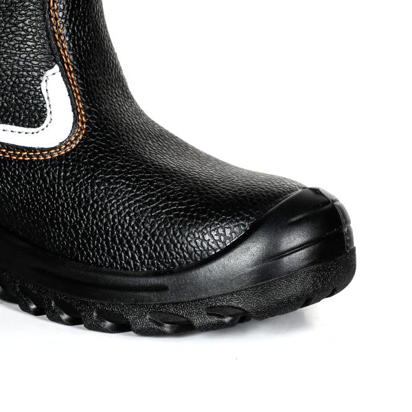 Shengjie черная ткань рельефная коровая кожа высокая резка заживление шнурки с стальной PU подошвой защитные ботинки безопасности