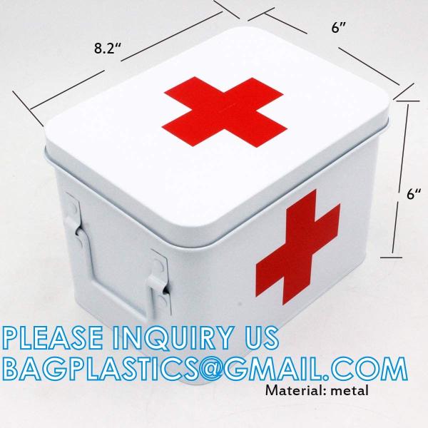 First Aid Kit Storage Containers Medicine Box Organizer, Cabinet, Medicine Supplies Bin, Emergency Tool Set
