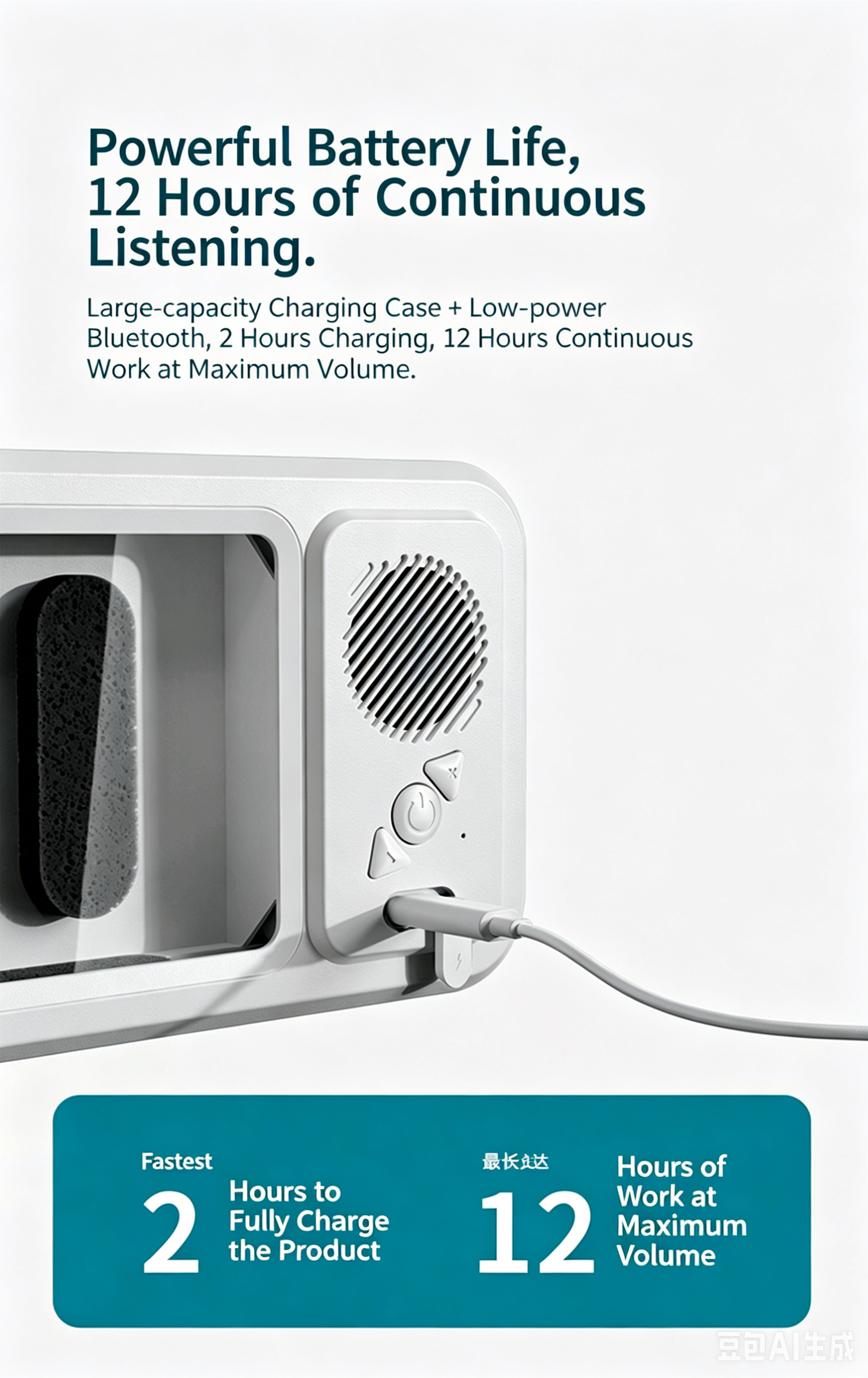 IPX6 Waterproof Shower Phone Holder with Bluetooth 5.3 Speaker, 12H Playtime, Touch Screen, Wall Mount