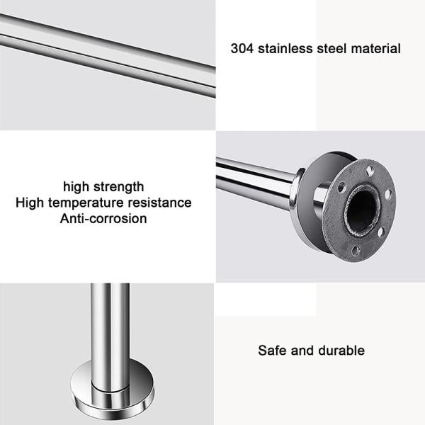 T Shaped Stainless Steel Grab Bar With Mirror Polishing Brushed Nickel Color