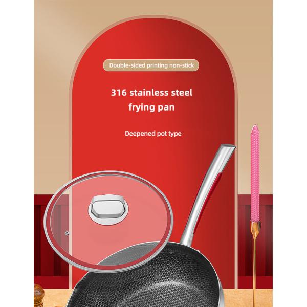 Good Quality Triply Stainless Steel Cooking Pan Induction Cooker Fry Pan Nonstick Frying Pans