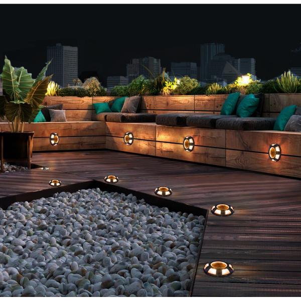 Света пола водоустойчивого алюминиевого солнечного света палубы IP67 солнечные для украшения врага тропы