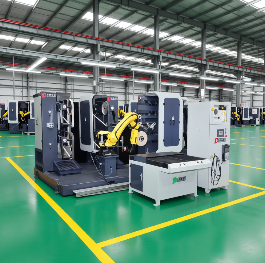 High Efficiency Aluminum Castings Deburring Machine Smart Metal Components Grinding Robotic Polishing System With Force Control
