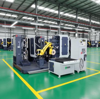 High Efficiency Aluminum Castings Deburring Machine Smart Metal Components Grinding Robotic Polishing System With Force Control