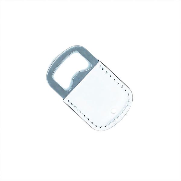 Eco-Friendly Double-Sided Stainless Steel PU Leather Bottle Opener Sublimation Blanks